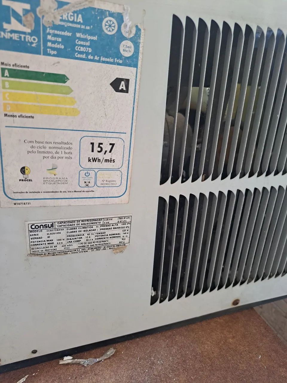 Ar condicionado Consul 7.500 btus