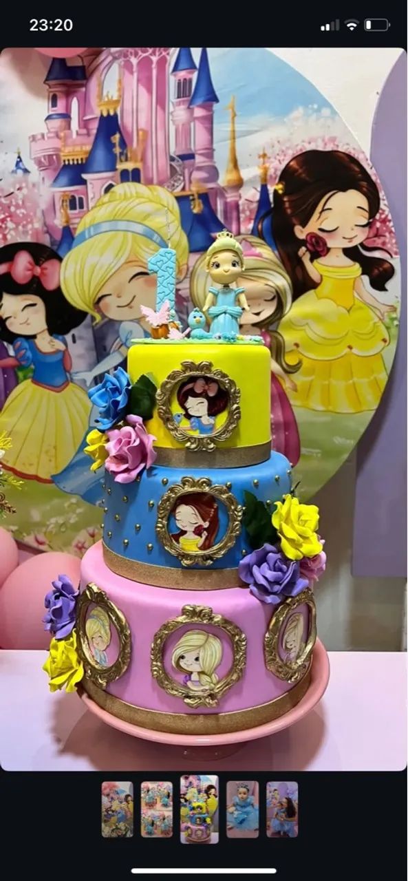 Bolo Princesas Encantado