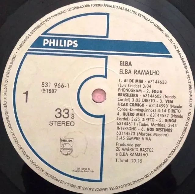 LP-Disco Vinil-Elba Ramalho-Ai de mim-Ano1987-Com encarte - Foto 5