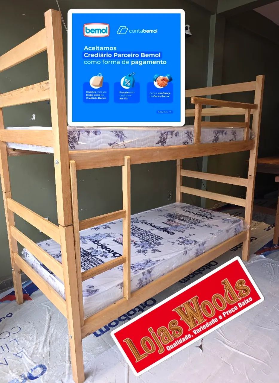 Beliche  Madeira Maciça- Compre Aqui CREDIÁRIO Parceiro BEMOL  - Foto 3