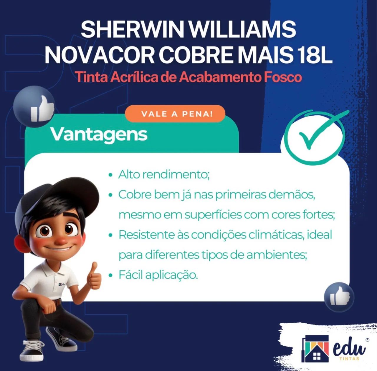 Tinta Novacor Cobre Mais Standard Fosco Exterior, I - Foto 3