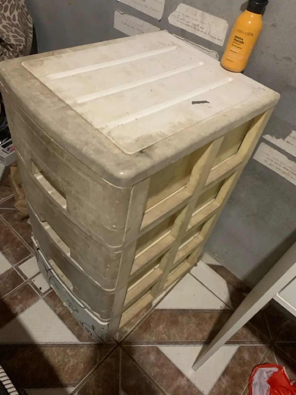 Gaveteiro de plástico