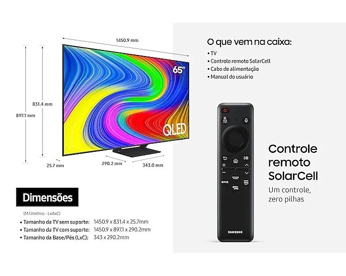 SMART TV SAMSUNG QLED 4K 65 POLEGADAS Q65D NOVA LACRADA!!! COM NOTA FISCAL!!! - Foto 5