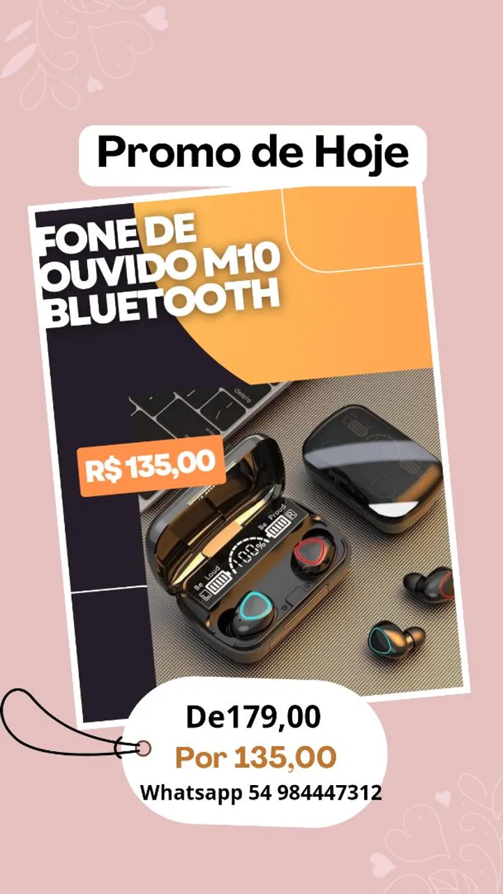Fone de Ouvido Bluetooth M10 - Promoção Imperdível!