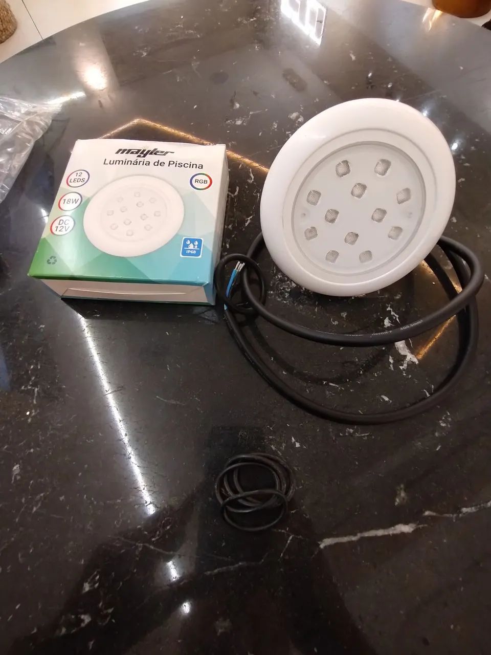 LUMINÁRIA PISCINA 18W RGB COM ROSCA - Foto 2