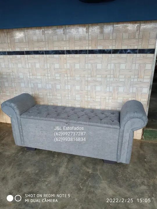 Baú estofado para cama - Foto 5