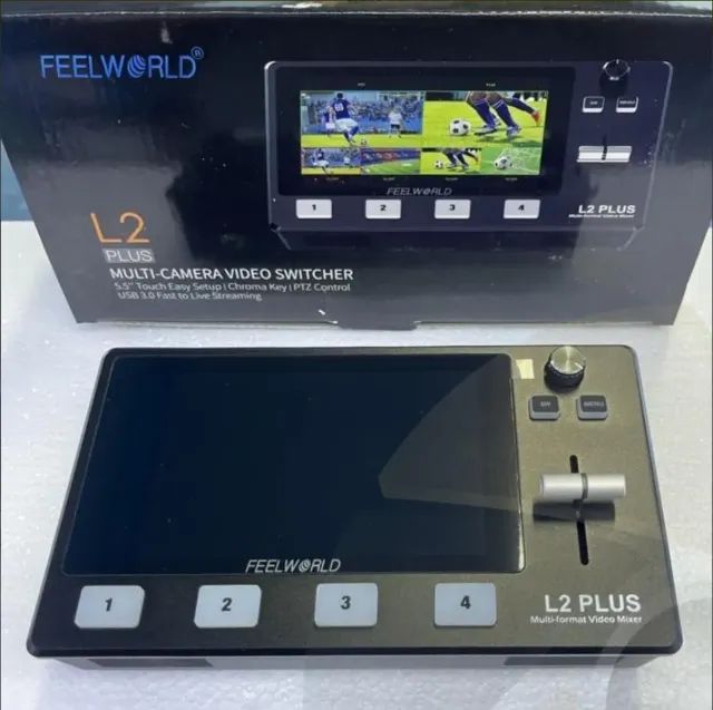 Feelworld Livepro L2 Plus Touch 5.5 Mesa de Corte Switcher De Vídeo