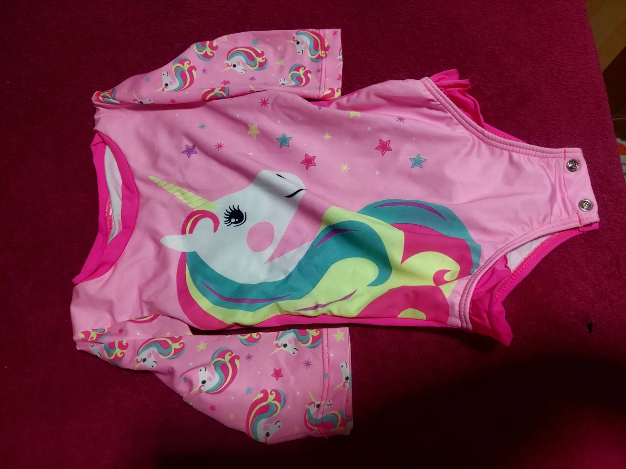 Maiô de unicórnio para bebê e calça jeans lilica ripilica