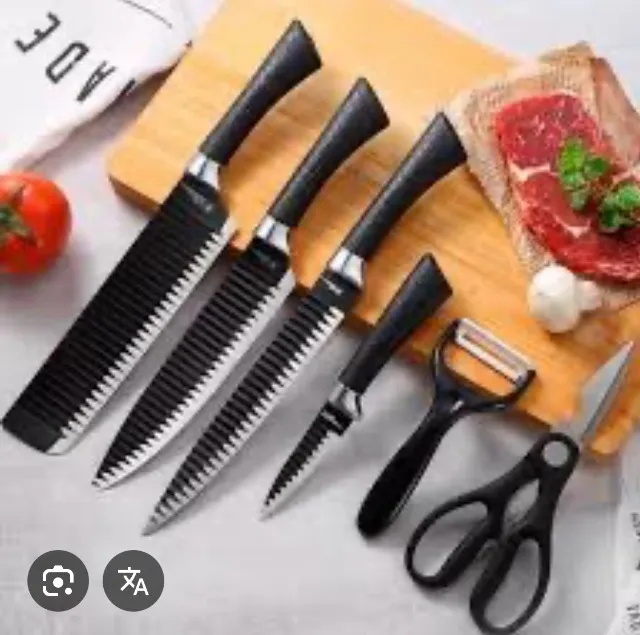 Kit 6 peças de facas antiaderentes