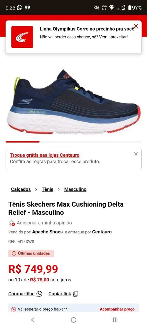 Tênis schechers Cushioning 42 - Foto 2