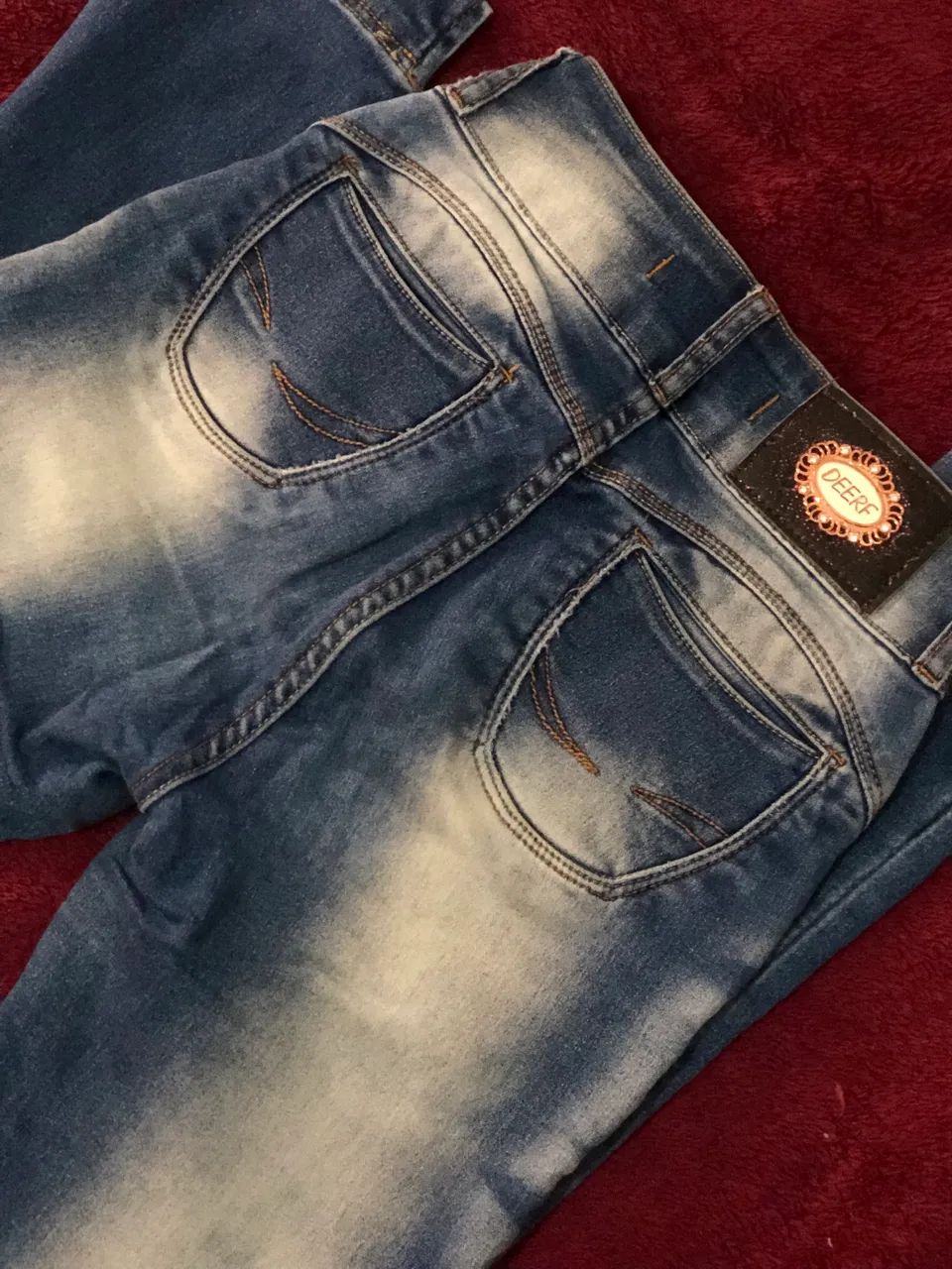 Calça jeans deerf skinny cintura baixa