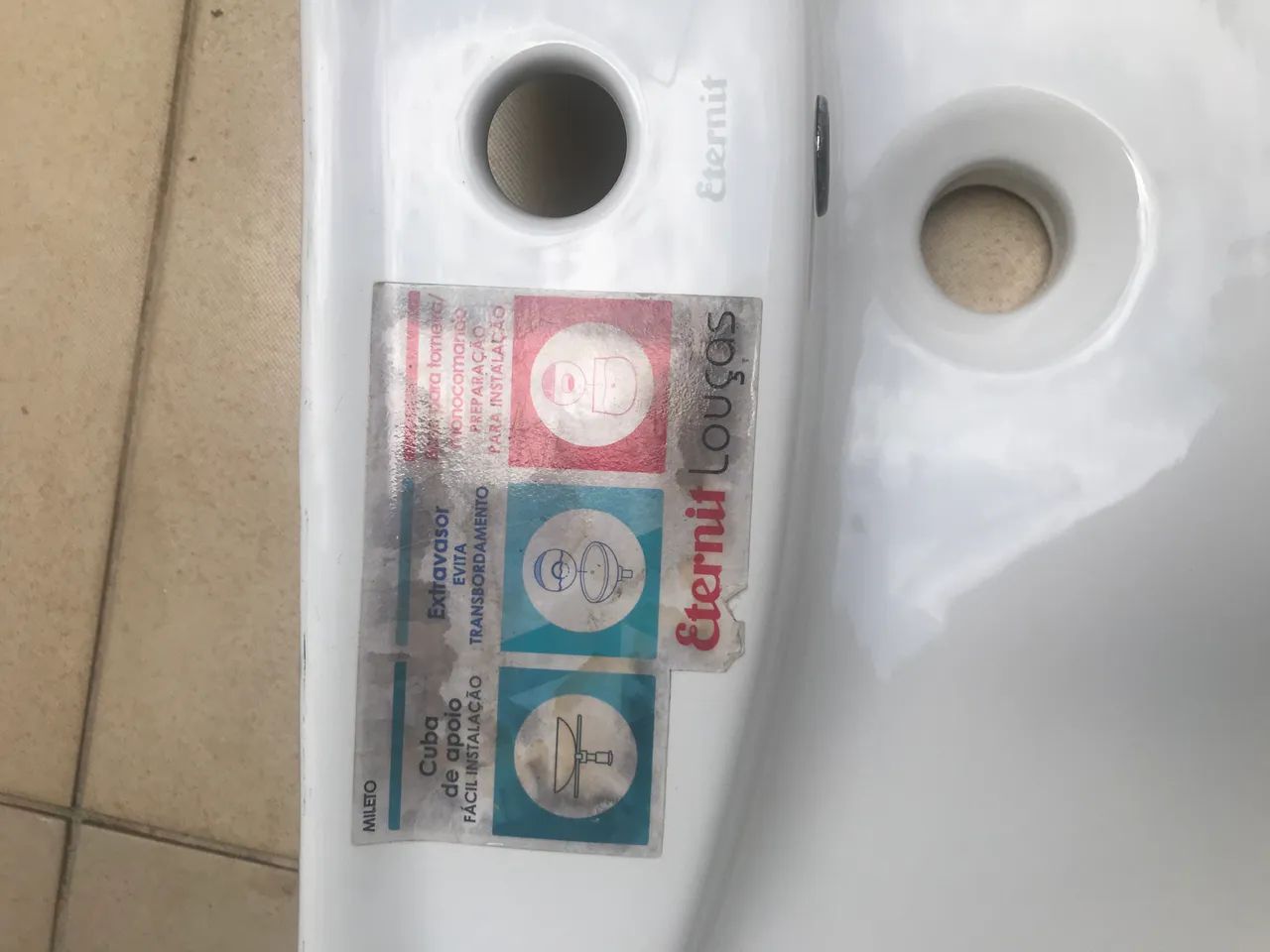 Pia de sobrepor Eternit 61X44 - Foto 6