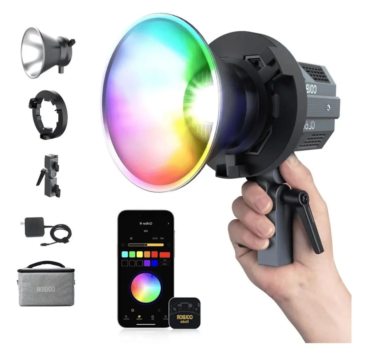 Iluminador Led Rgb 65w Colbor CI60r Tocha