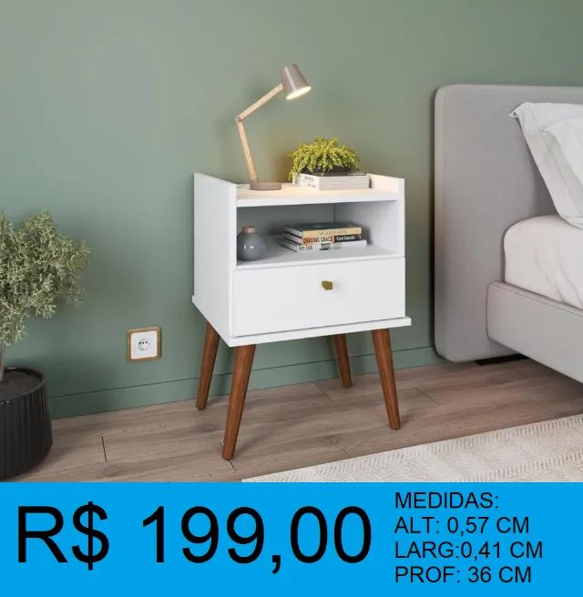 mesa de cabeceira com uma gaveta - a pronta entrega  - Foto 2