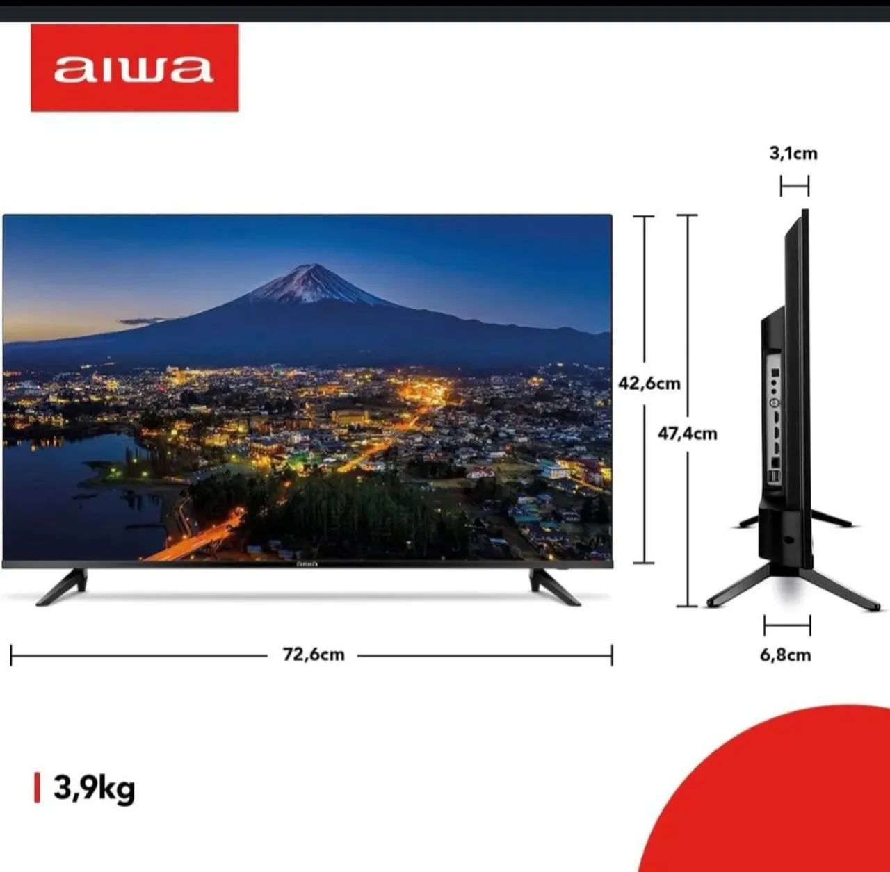 Televisão smartv AIWA 32 polegadas nova na caixa, não foi usada  - Foto 3