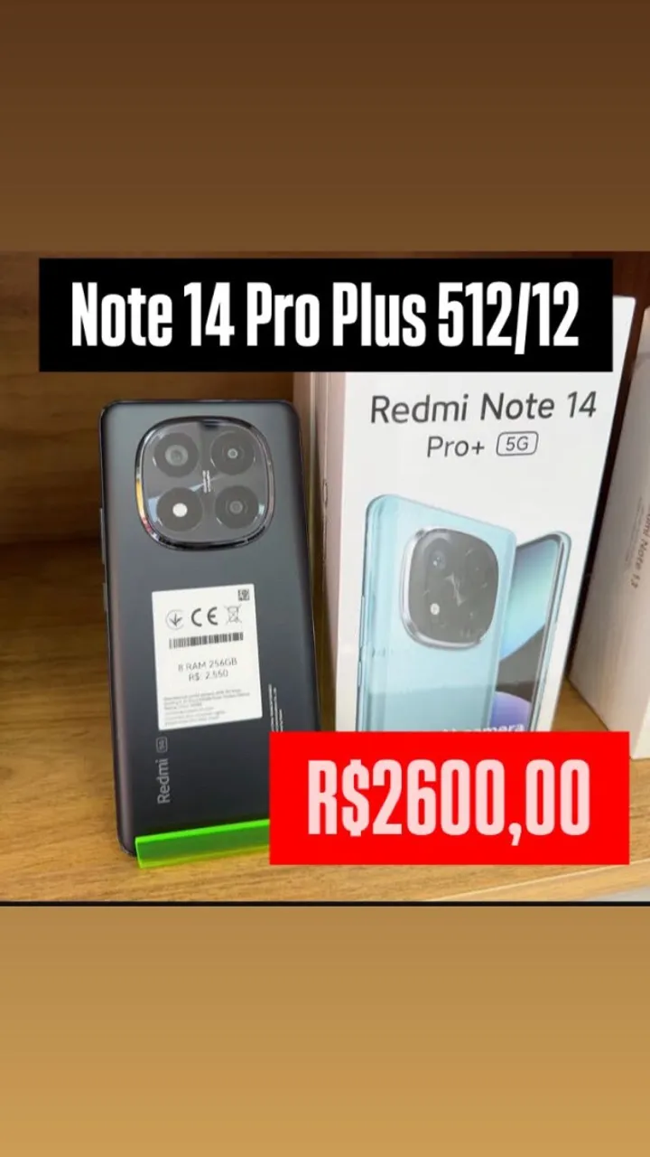 Smartphone Xiaomi Redmi Note 14 Pro+ 5g 512gb 12gb Ram Dual Sim Lacrado Global Entrega