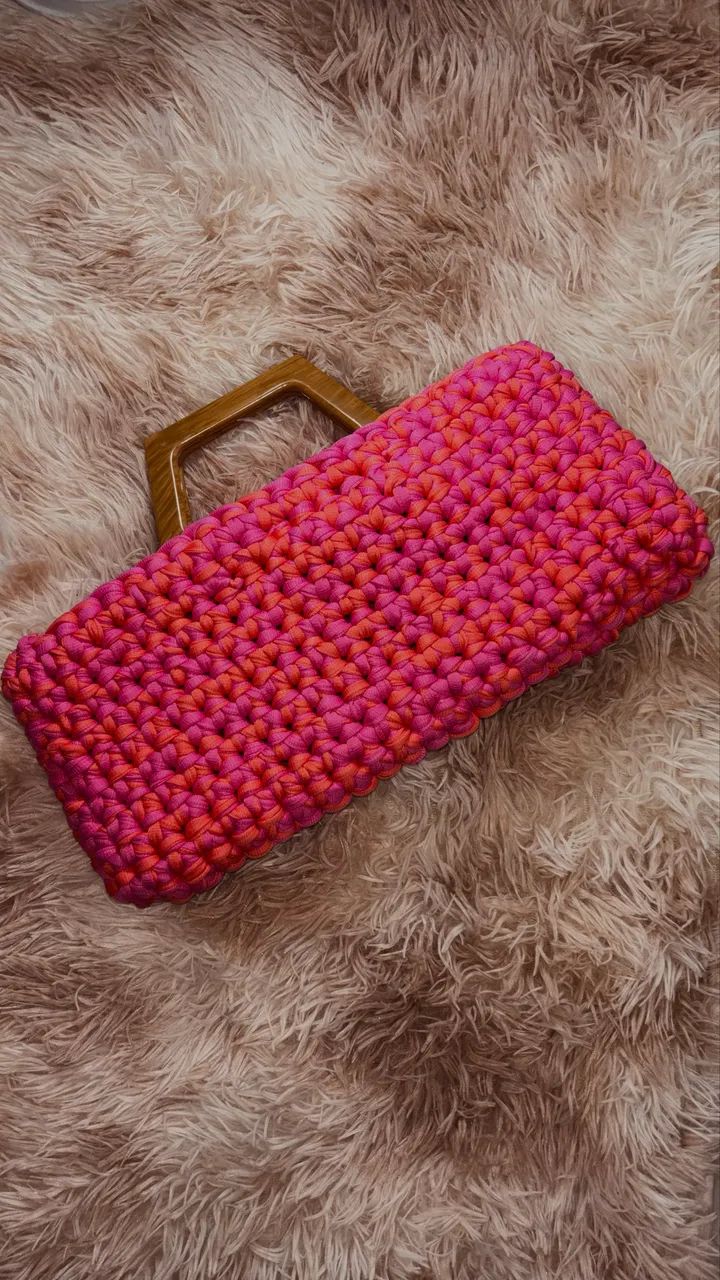 Bolsa de crochê artesanal - Foto 3