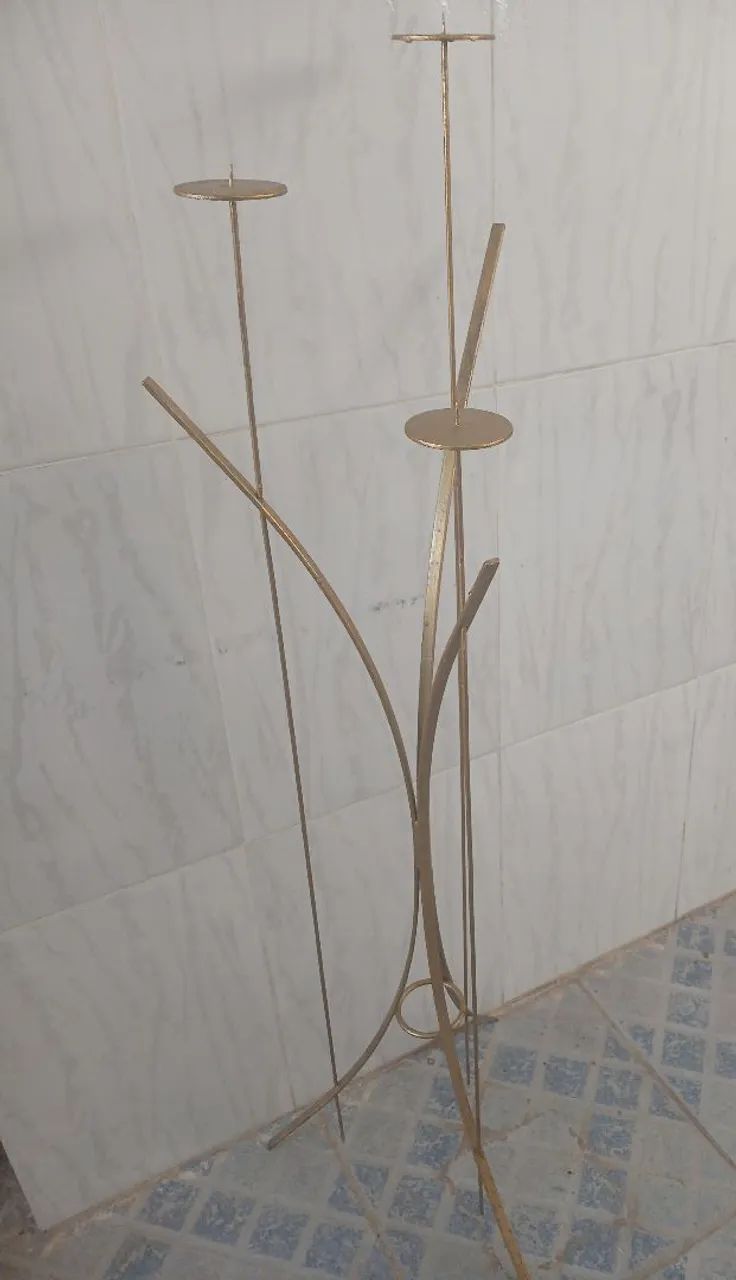 Suporte para velas dourado  - Foto 3