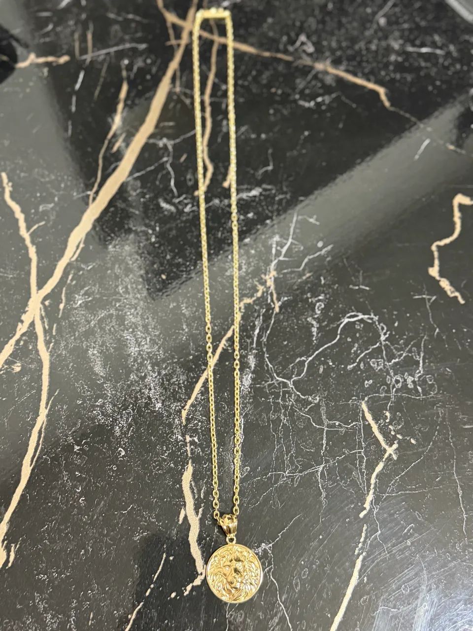 Corrente ouro 18k + pingente leão 18k - Foto 3