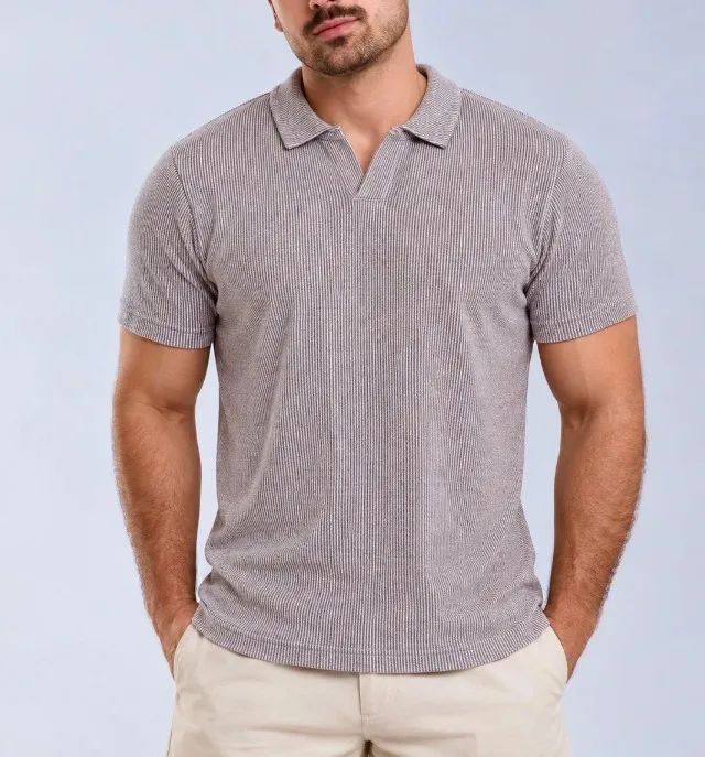 Camisa Polo Texturizada e Piquet - Foto 5