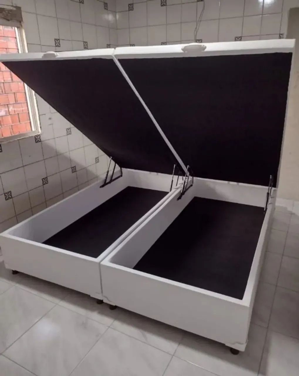 BASE BAÚ QUEEN SIZE TECIDO CORINO - DIRETO DE FÁBRICA