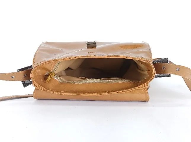 Bolsa Transversal Vinil Caramelo - Foto 5