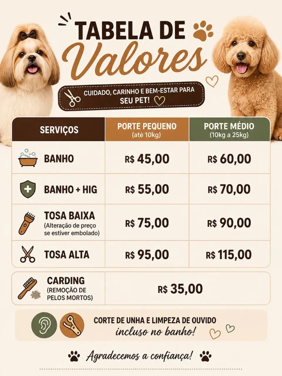 Banho e tosa 
