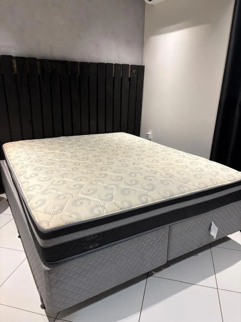 Cama Conjunto Box Queen: Colchão Molas Herval - Foto 4