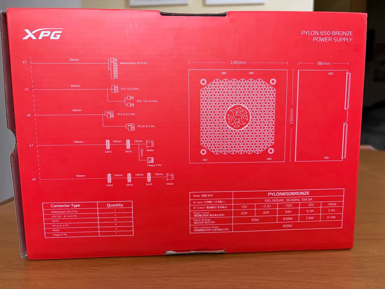 Fonte Pylon 650W Bronze - XPG - Foto 3