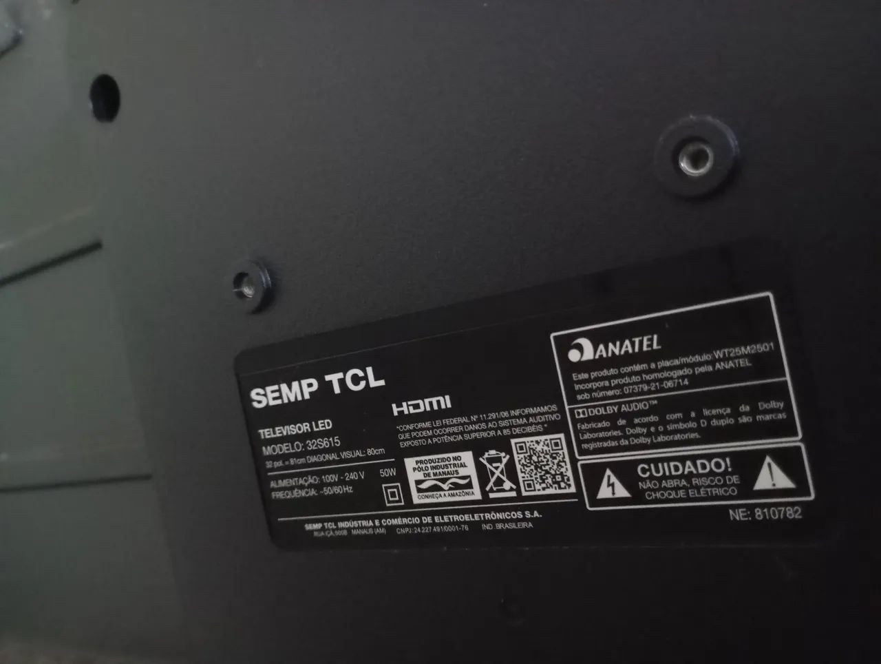 Televisão 42 polegadas TCL com defeito está tela preta  - Foto 3