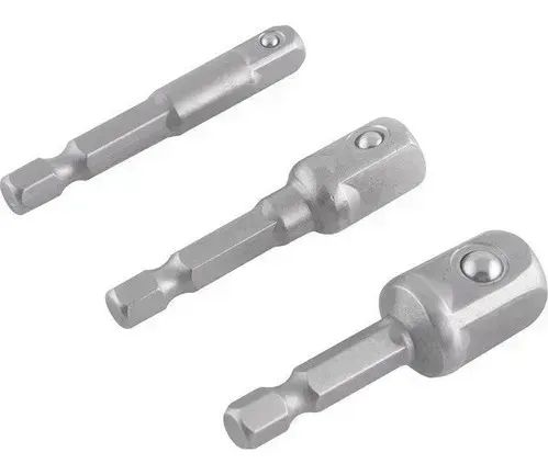 Kit Jogo 3 Adaptador P/ Soquete Pito Cachimbo Parafusadeira
