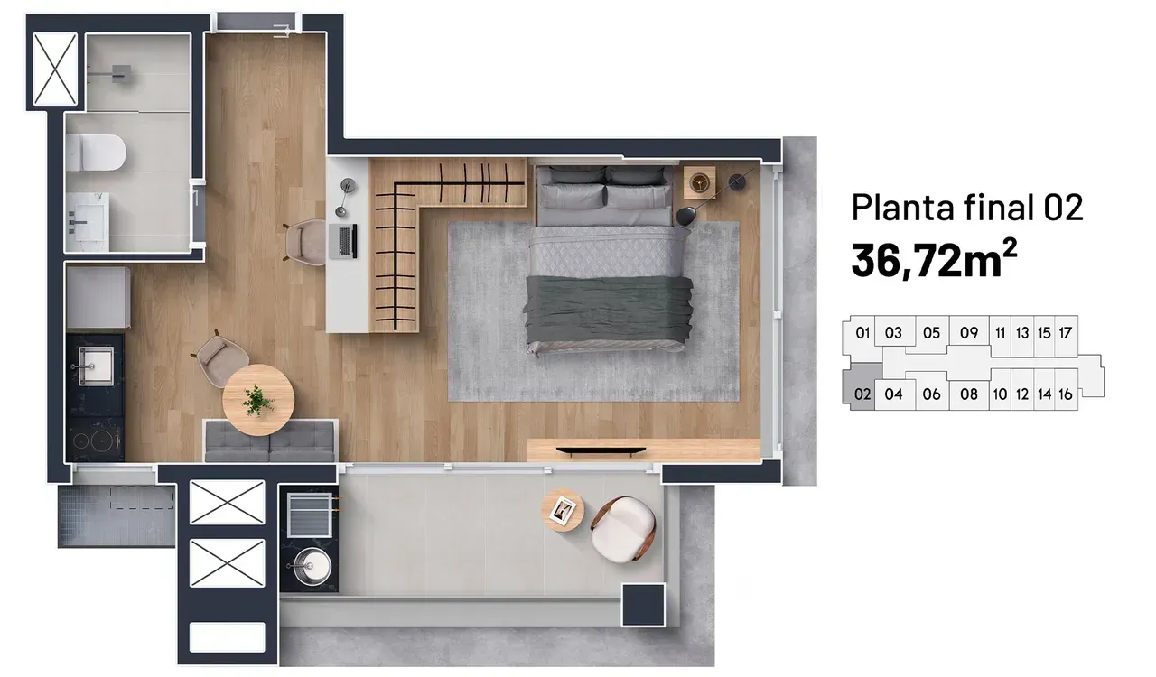 PLANTA 36m²