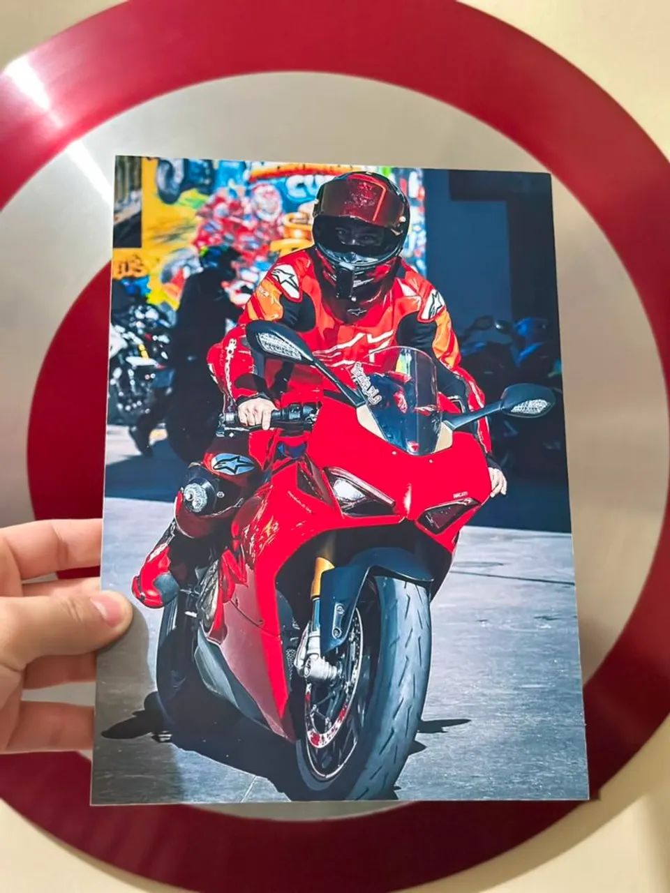 Quadro MDF motociclista  - Foto 5