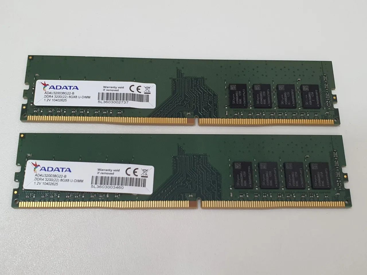 Memória RAM Desktop 16GB DDR4 3200MHz Adata - Impecável/Testada