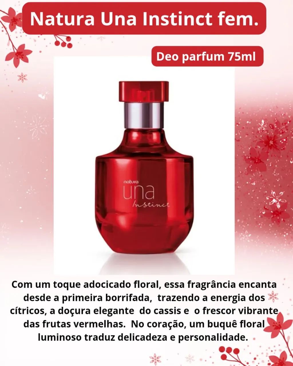 Natura Una Instinct deo parfum feminino, 75ml 