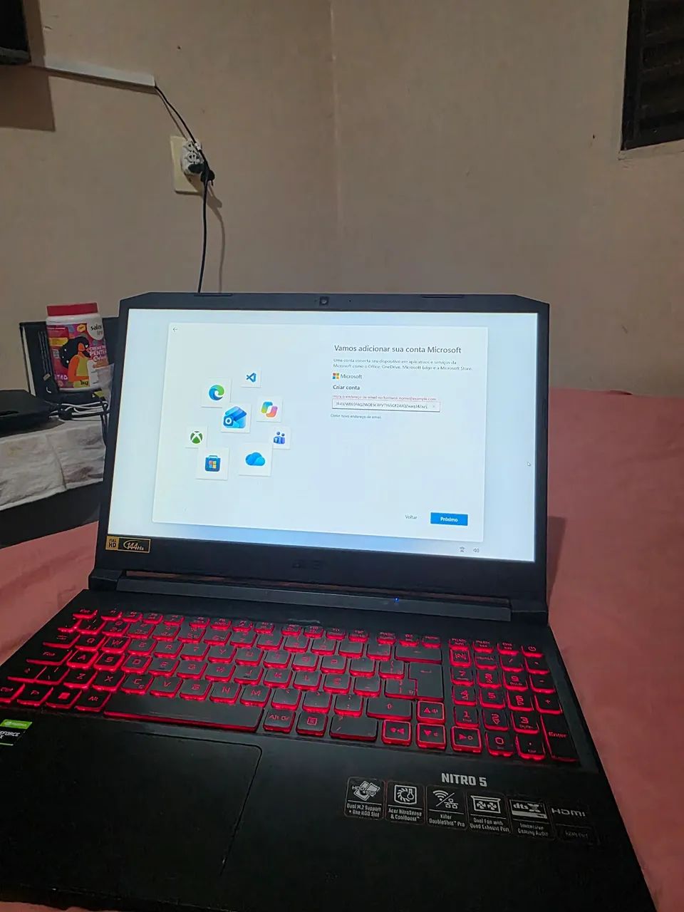 Notebook Acer Nitro 5 com GTX 1650, 8 GB RAM e SSD de 1 TB i5