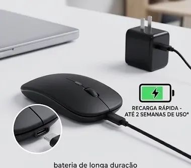Mouse Sem Fio B-Max BM-615 - Bateria Recarregável e Bluetooth - Foto 2