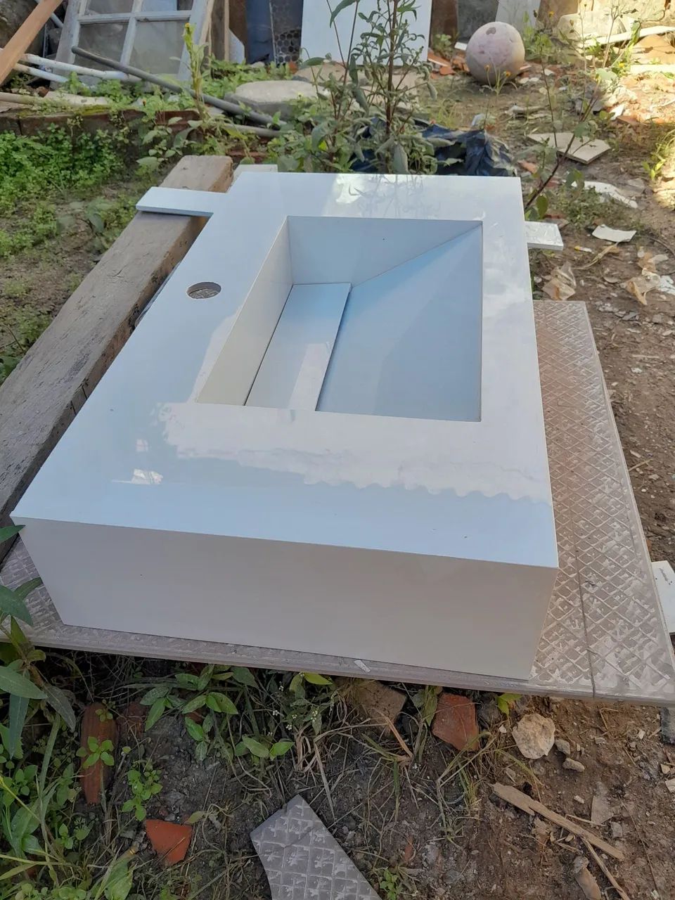 Vendo pia esculpida 70x40 Nova - Foto 2