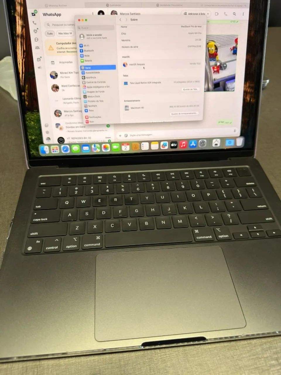 Macbook pro m4 pro 24gb ram ssd 512 apenas 3 ciclos - Foto 4