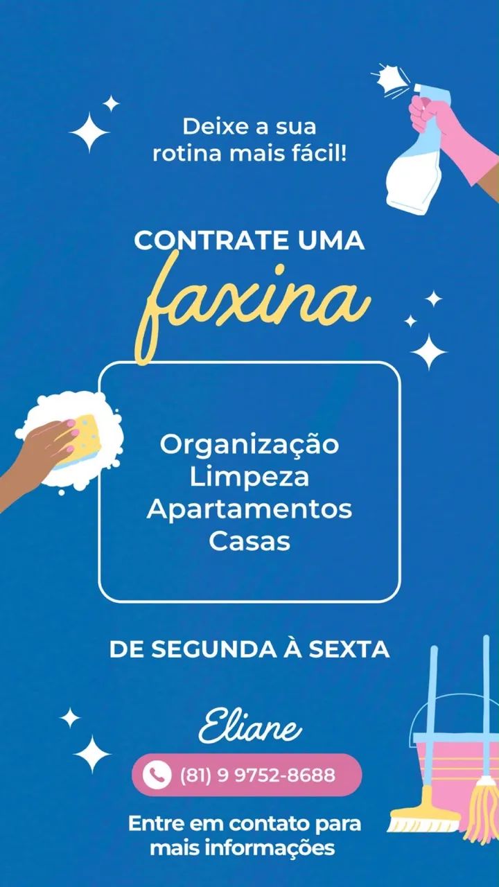 Diarista/Faxineira (Recife e Olinda)