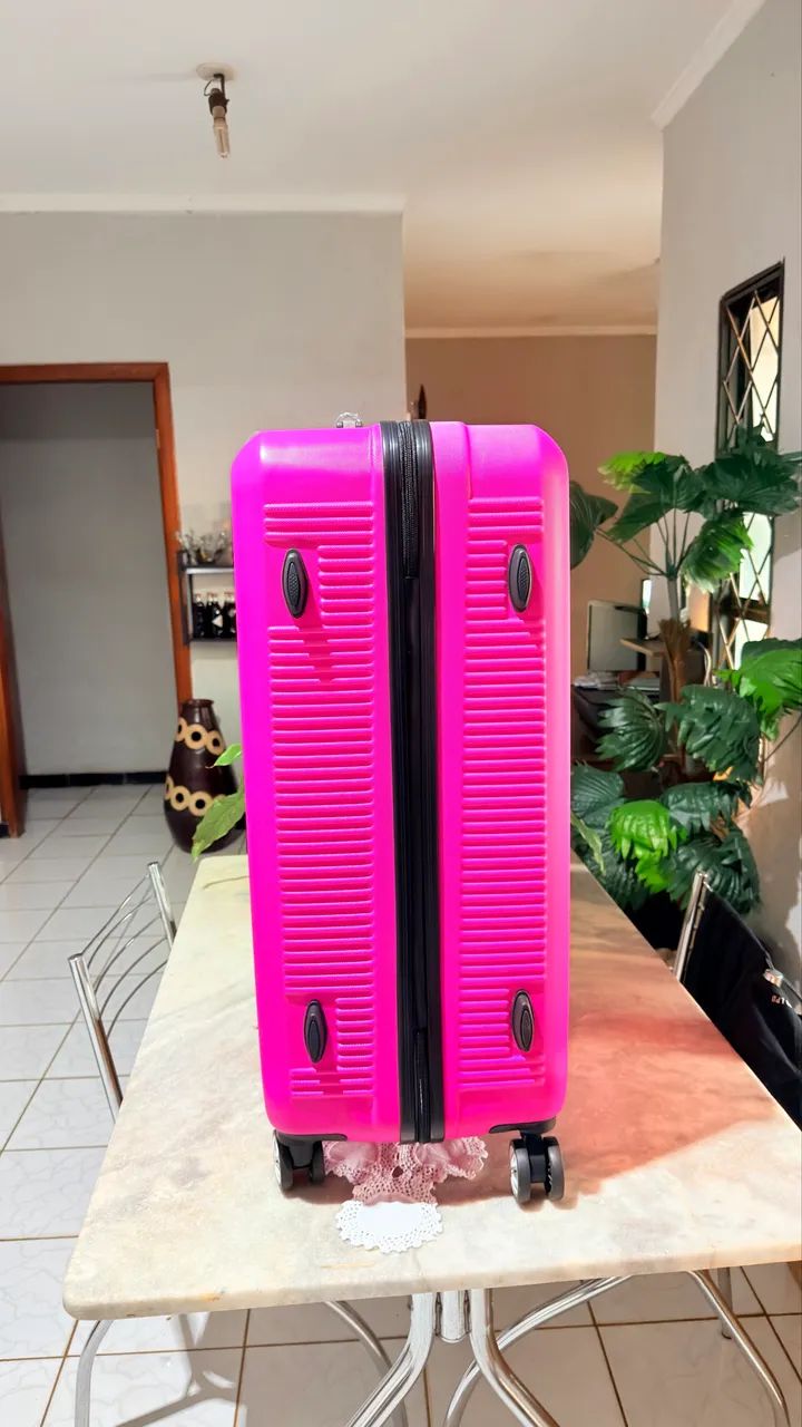 Mala de Viagem Grande Santino 30kg (24 Polegadas) Pink - Nova - Foto 2