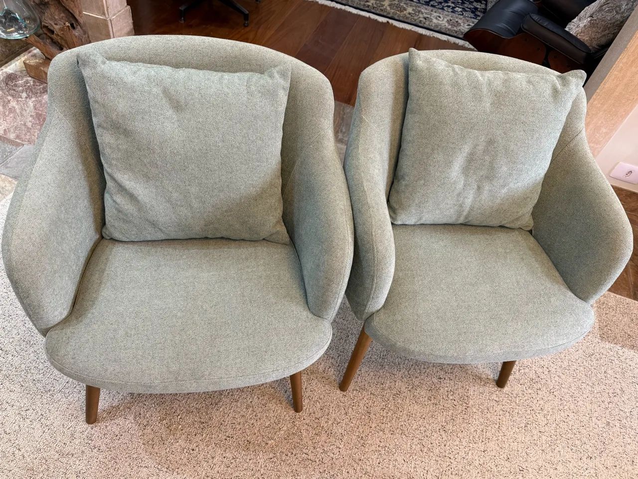 02 Poltronas designer contemponaneo linhão verde  - Foto 3