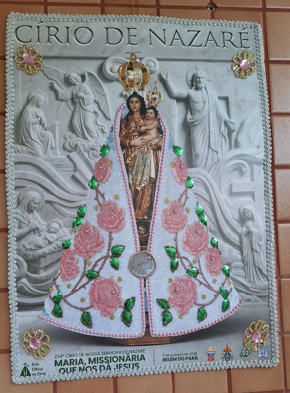 Cartaz do Cirio decorado 