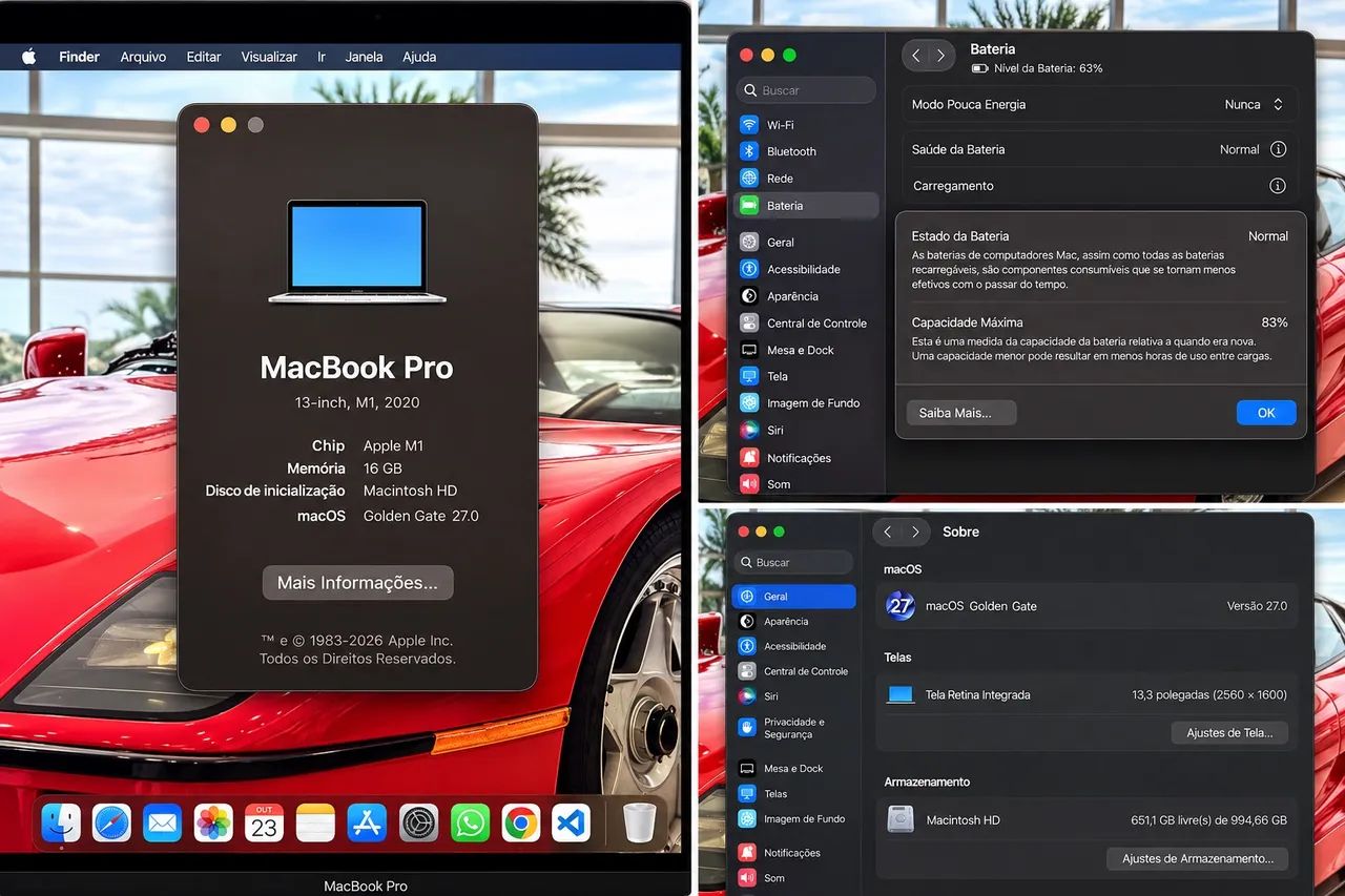 MacBook Pro M1 2020 | 16GB RAM | SSD 1TB | 13 | Impecável - Foto 2