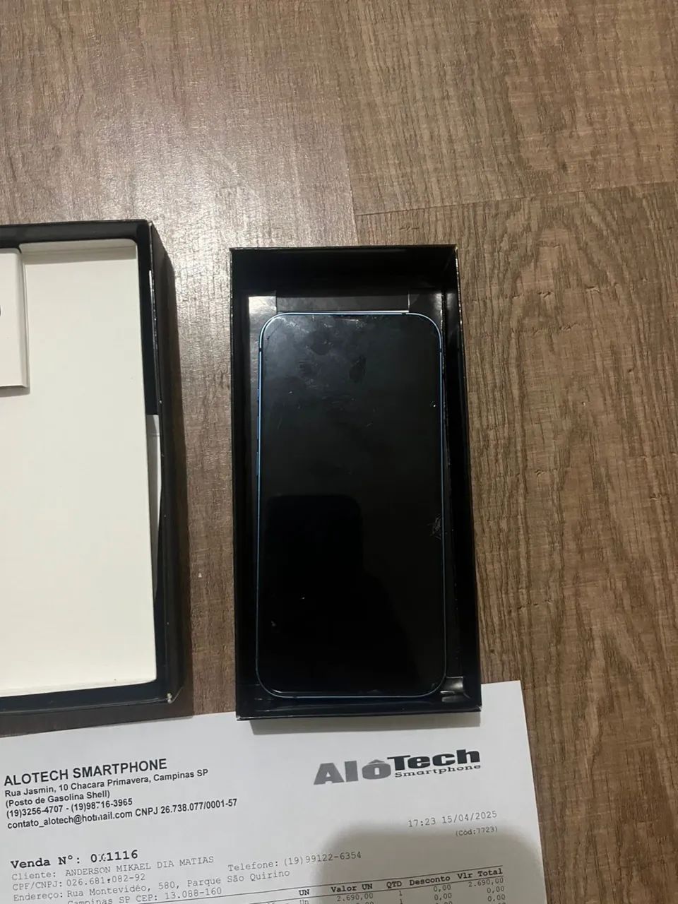 vendo iPhone 13 por 1,850,00 deixo até por 1,700,00 tem caixa e nota fiscal  - Foto 2