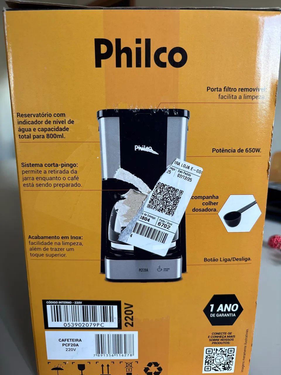 Cafeteira Elétrica Philco Preta - Foto 3