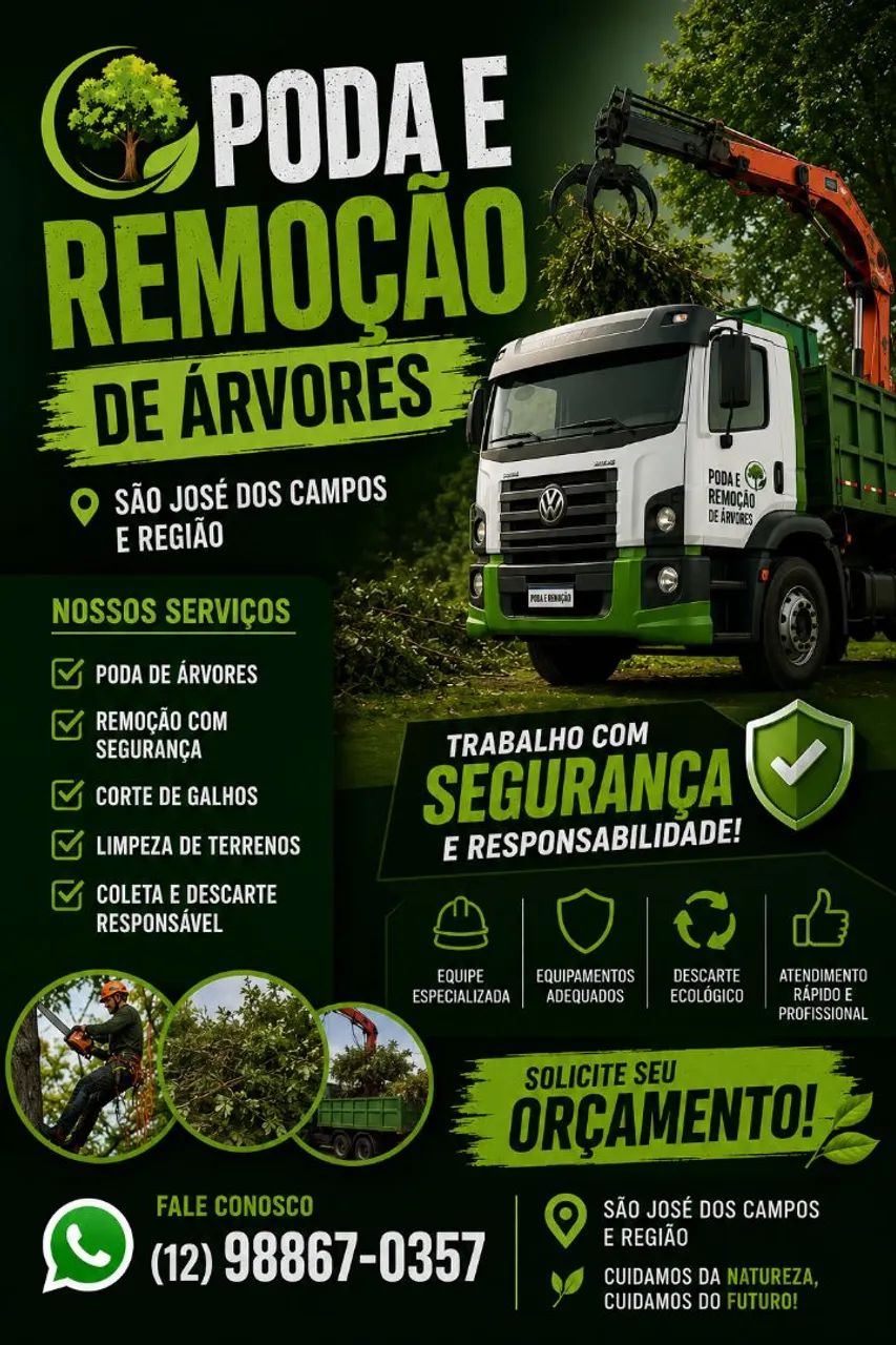 Poda e remoção de árvores.