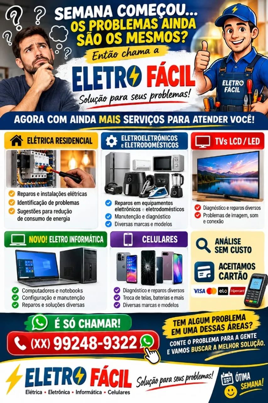 Eletro Fácil - Conserto de TVs, Computadores, Elétrica e Eletrônica - Foto 2