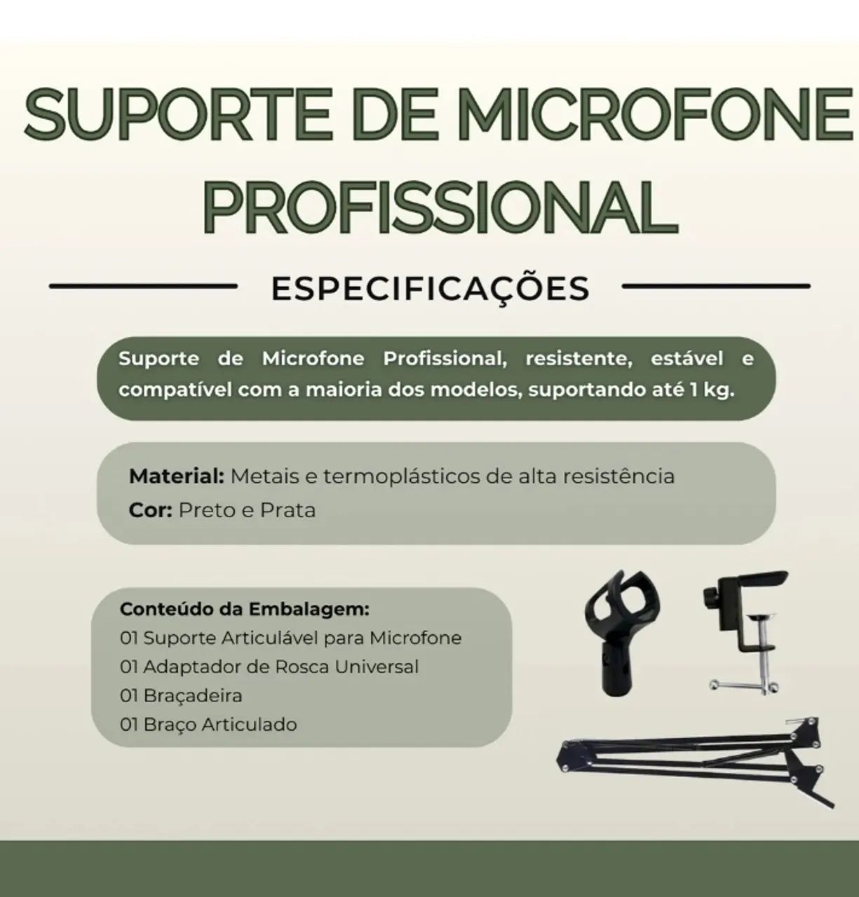 Braço/Suporte articulado Microfone  - Foto 3