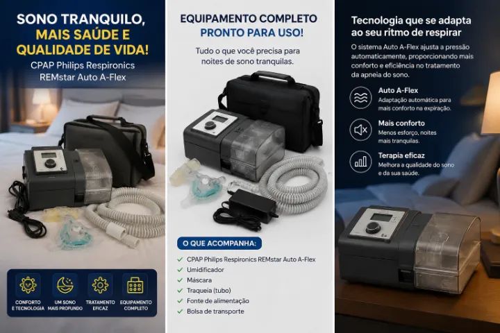 CPAP Philips Respironics REMstar Auto A-Flex Completo - Foto 2